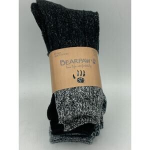 BearPaw Women's 6-Pair Boot Socks-Multicolor Black/Grey-Fits Shoe Size 4-10